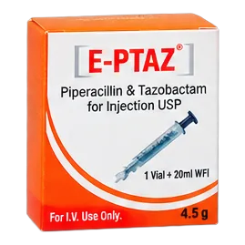 E-PTAZ — Piperacillin & Tazobactam for Injection USP 4.5 g, 1 vial + 20 ml WFI pharmaceutical pack