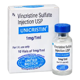 Unicristin — Vincristine Sulfate Injection USP 1 mg / 1 ml, 10 vials pharmaceutical pack