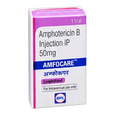 Amfocare — Amphotericin B Injection IP 50 mg, lyophilized, 1 vial pharmaceutical pack
