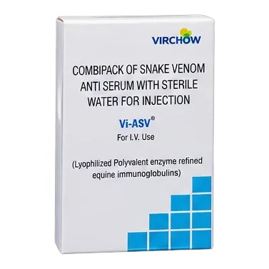 Vi-ASV — Combipack of Snake Venom Anti Serum with Sterile Water for Injection Lyophilized polyvalent enzyme refined equine immunoglobulins, for I.V. use pharmaceutical pack