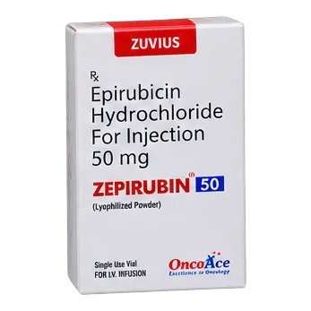 Zepirubin 50 — Epirubicin Hydrochloride for Injection 50 mg lyophilized powder, single use vial pharmaceutical pack