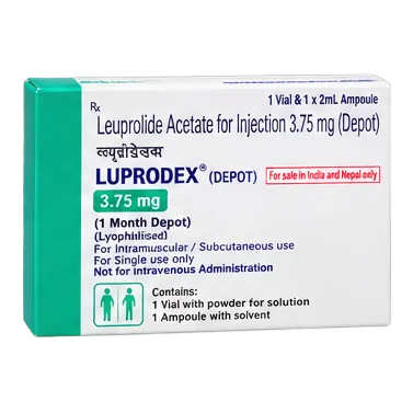 Luprodex (Depot) — Leuprolide Acetate for Injection (Depot) 3.75 mg, 1 vial & 1 x 2 ml ampoule pharmaceutical pack